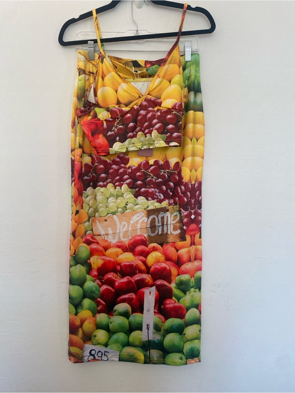 Y2K Multicolor Fruit Market Maxi Skirt/Top set